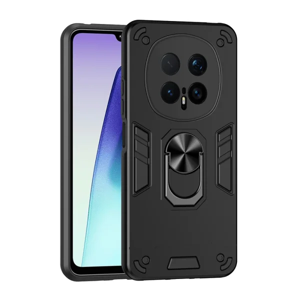 Удароустойчив калъф Hybrid Ring Holder Kickstand за Honor Magic8 Pro 5G, Черен 1