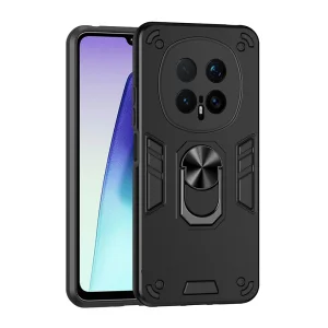 Удароустойчив калъф Hybrid Ring Holder Kickstand за Honor Magic8 Pro 5G, Черен