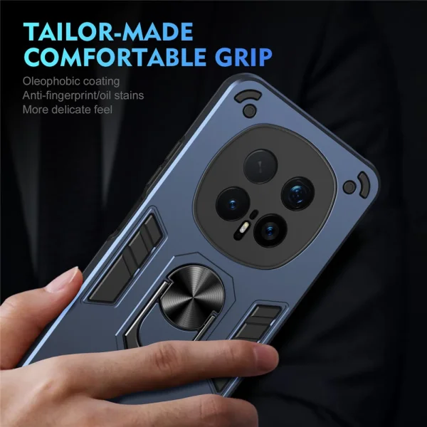 Shockproof Case Hybrid Ring Holder Kickstand for Honor Magic8 Pro 5G, Blue 4
