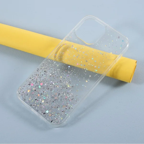 Silicone case Sparkle Starry Sky for iPhone 13 Pro Max, Transparent 2