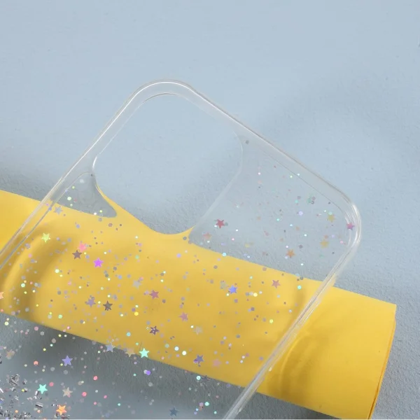 Silicone case Sparkle Starry Sky for iPhone 13 Pro Max, Transparent 3