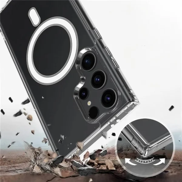 Wanlonfeng Lm2 MagSF Silicone Case for Samsung Galaxy S26 Ultra, Transparent 3