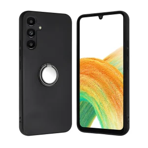 Силиконов калъф Matte Ring Kickstand за Samsung Galaxy S26, Черен