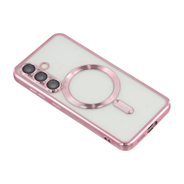 Luxury MagSF Silicone Case for Samsung Galaxy S26, Pink 4