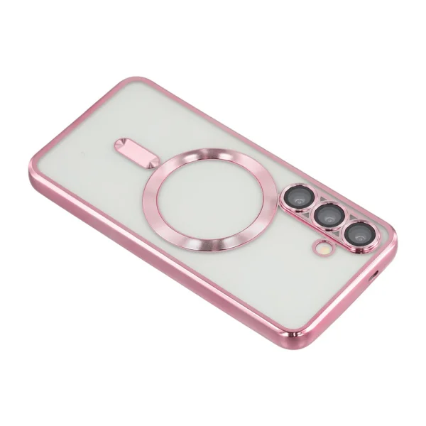 Luxury MagSF Silicone Case for Samsung Galaxy S26, Pink 5