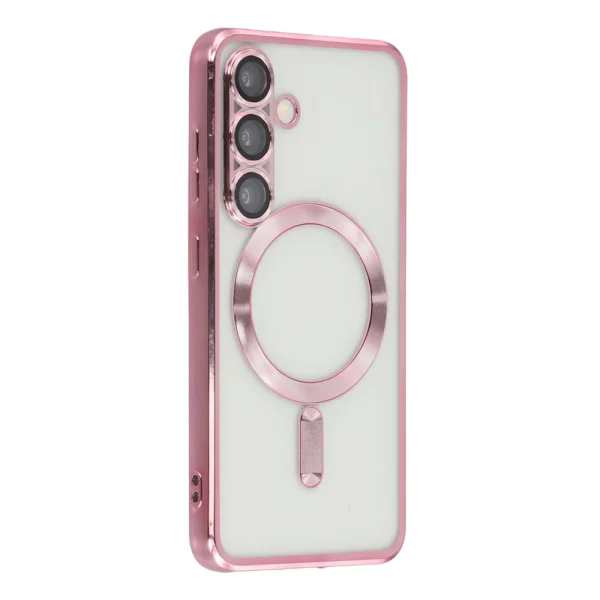 Luxury MagSF Silicone Case for Samsung Galaxy S26, Pink 1
