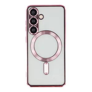 Luxury MagSF Silicone Case for Samsung Galaxy S26, Pink 3