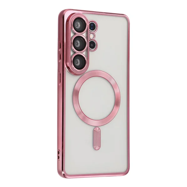 Luxury MagSF Silicone Case for Samsung Galaxy S26 Ultra, Pink 1