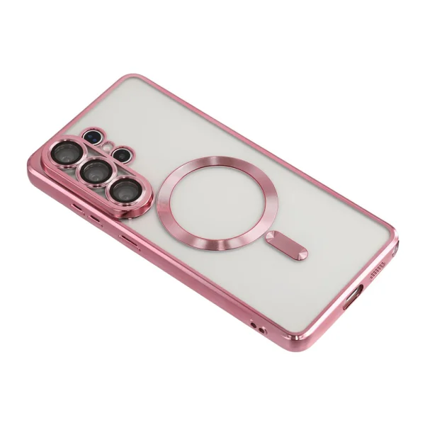 Luxury MagSF Silicone Case for Samsung Galaxy S26 Ultra, Pink 4