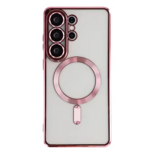 Luxury MagSF Silicone Case for Samsung Galaxy S26 Ultra, Pink 3