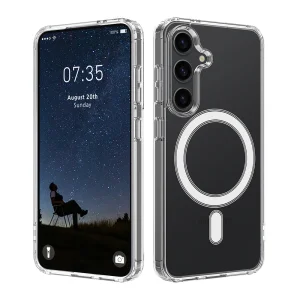 Удароустойчив калъф Magnetic TPU и Acrylic за Samsung Galaxy A57 5G, прозрачен