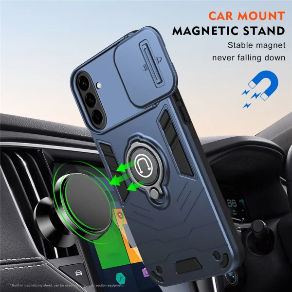 Shockproof Case CamShield Kickstand for Samsung Galaxy A57 5G, Blue 3
