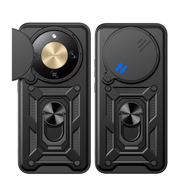 Удароустойчив калъф AMORUS CamShield Series за Honor Magic8 Lite 5G / X9d 5G / X70 5G, Черен 2