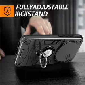 Shockproof Camshield Kickstand Case for Honor X70 5G / X9d 5G / Magic8 Lite 5G, Black 3