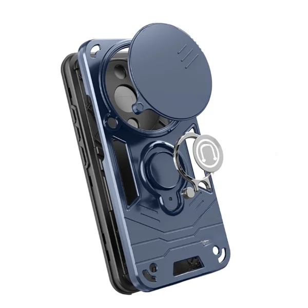 Удароустойчив калъф Camshield Kickstand за Honor X70 5G / X9d 5G / Magic8 Lite 5G, Син 2