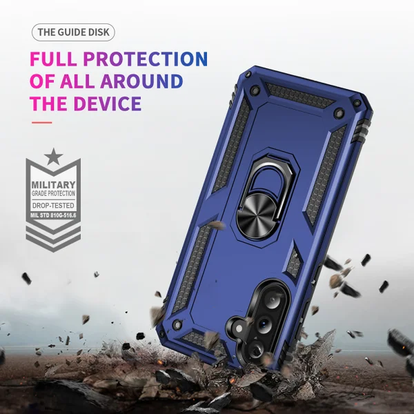 Удароустойчив гръб Ring Holder Kickstand за Samsung Galaxy A37 5G, Син 4