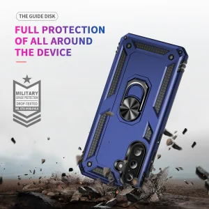 Удароустойчив гръб Ring Holder Kickstand за Samsung Galaxy A37 5G, Син 4