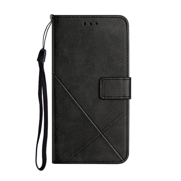 Калъф Тефтер Line Pattern Wallet за Samsung Galaxy A37 5G, Черен 4