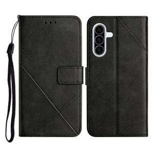 Калъф Тефтер Line Pattern Wallet за Samsung Galaxy A37 5G, Черен