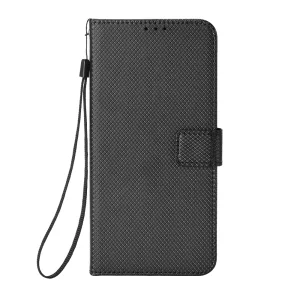 Калъф Тефтер Diamond Texture PU Leather за Huawei Pura 70 Pro/70 Pro+/70 Ultra, Черен 4