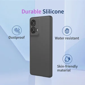 Silicone Lite Silicone Case for Motorola Edge 50 Fusion 5G, Black 4