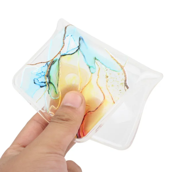 Marble Silicone Case for iPhone 13 Pro Max, Yellow Marble 3
