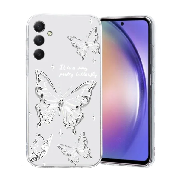 Силиконов калъф TPU Pattern Printing за Samsung Galaxy A17 5G / A17 4G / A26 5G, Пеперуди 1