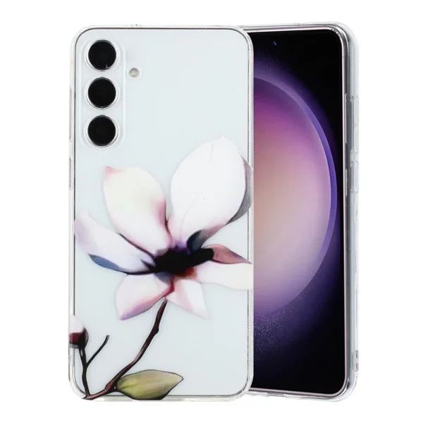 Силиконов калъф TPU Pattern Printing за Samsung Galaxy A17 5G / A17 4G, Бели цветя 3