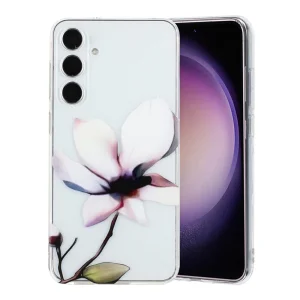 Силиконов калъф TPU Pattern Printing за Samsung Galaxy A17 5G / A17 4G, Бели цветя 3