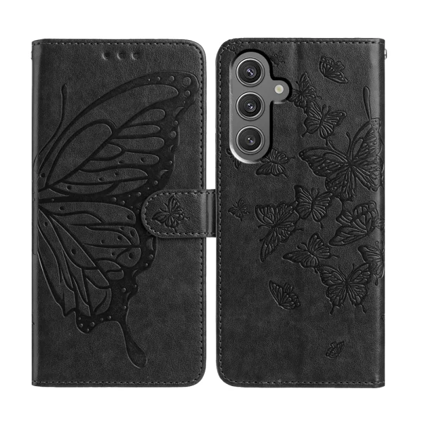 Калъф Тефтер Butterfly за Samsung Galaxy A17 5G / A17 4G / A26 5G, Черен 1