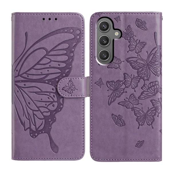 Калъф Тефтер Butterfly за Samsung Galaxy A17 5G / A17 4G / A26 5G, Лилав 1