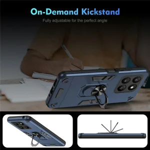 Shockproof Case Ring Holder Kickstand for Honor 400 Smart 5G / X7d 4G, Blue 4