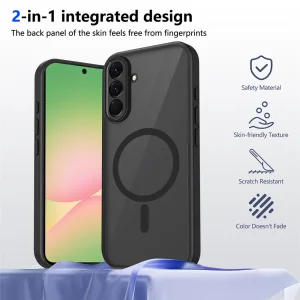 Удароустойчив калъф Matte PC + TPU Anti-Drop за Samsung Galaxy A37, Черен 3