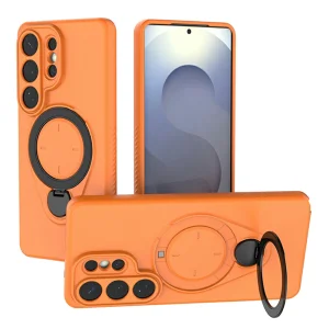 Удароустойчив Калъф Drop-proof TPU Kickstand за Samsung Galaxy S26 Ultra, Оранжев