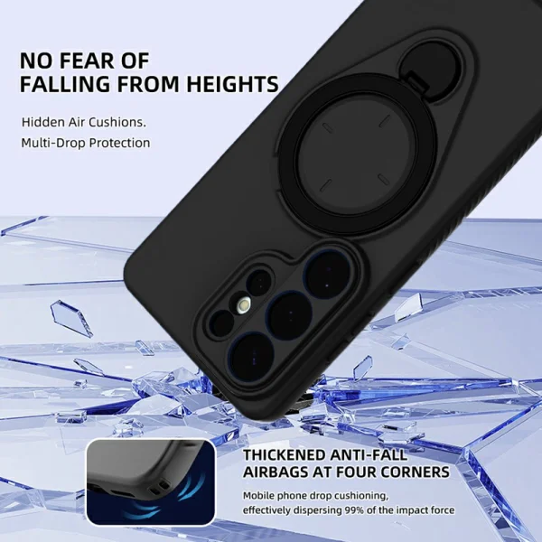 Drop-proof TPU Kickstand Shockproof Case for Samsung Galaxy S26 Ultra, Black 3