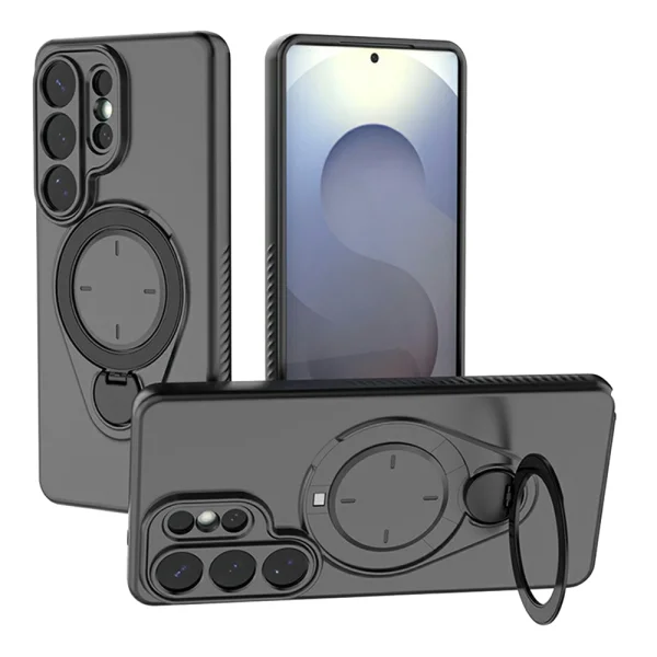 Drop-proof TPU Kickstand Shockproof Case for Samsung Galaxy S26 Ultra, Black 1
