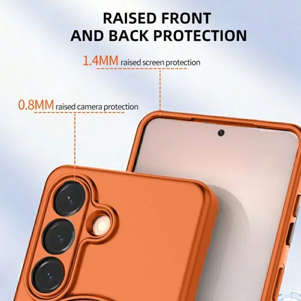 Shockproof Case Drop-proof TPU Kickstand for Samsung Galaxy S26, Orange 2
