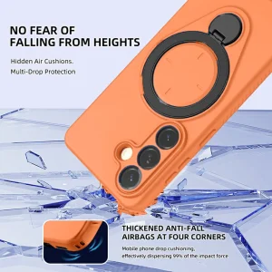Shockproof Case Drop-proof TPU Kickstand for Samsung Galaxy S26, Orange 4