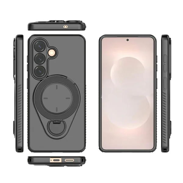 Удароустойчив Калъф Drop-proof TPU Kickstand за Samsung Galaxy S26, Черен 2