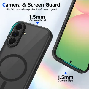 Shockproof case Matte PC + TPU Anti-Drop for Samsung Galaxy A36 / A37 5G, Black 4