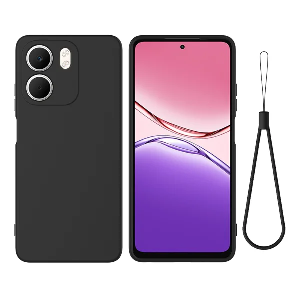 Силиконов калъф Liquid Anti-Scratch за Oppo A5x 5G / Oppo A5x 4G, Черен 1