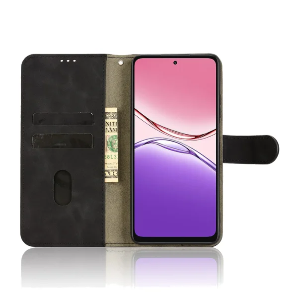 Wallet Stand Case for Oppo A5x 5G / 4G, Black 2