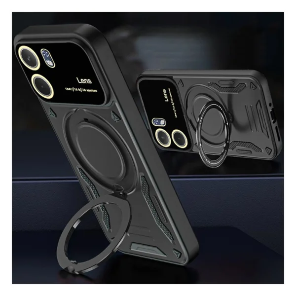Удароустойчив калъф Rotating Magnetic Kickstand за Oppo A5x 4G / 5G, Черен 4