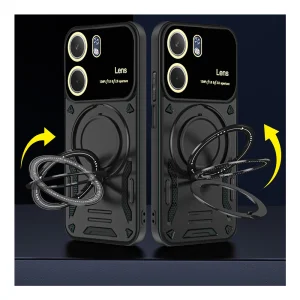 Удароустойчив калъф Rotating Magnetic Kickstand за Oppo A5x 4G / 5G, Черен 3