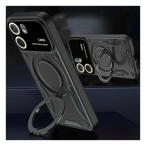 Удароустойчив калъф Rotating Magnetic Kickstand за Oppo A5x 4G / 5G, Черен 4