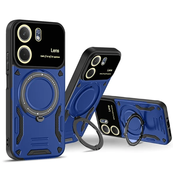 Shockproof case Rotating Magnetic Kickstand for Oppo A5x 4G / 5G, Blue 2