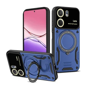 Удароустойчив калъф Rotating Magnetic Kickstand за Oppo A5x 4G / 5G, Син