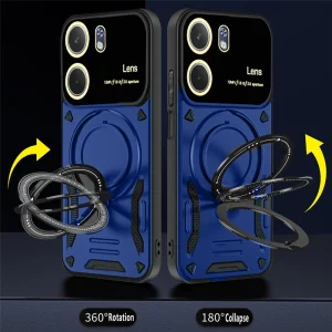 Shockproof case Rotating Magnetic Kickstand for Oppo A5x 4G / 5G, Blue 4