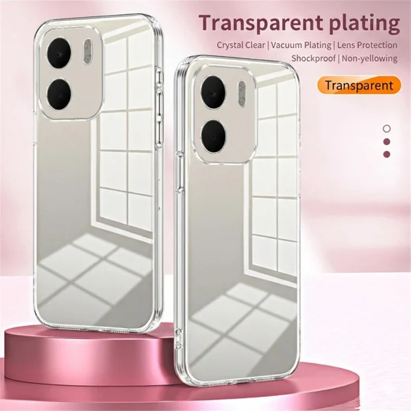 Силиконов калъф Electroplating Frame Soft TPU за Oppo A5x 5G, прозрачен 2