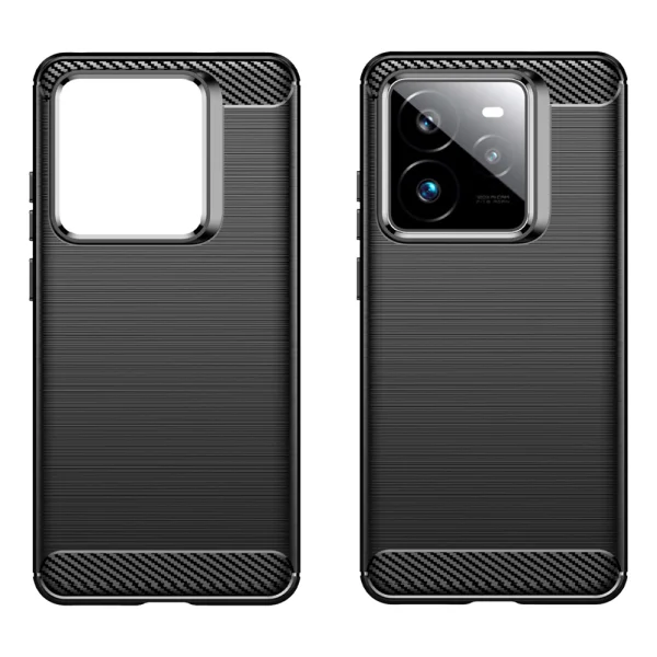 Силиконов Калъф Techsuit Carbon Fibre Brushed за Realme GT 7 Pro 5G / GT7 Pro Racing 5G, Черен 2